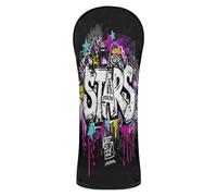 Graffiti Stars Couvre-club de golf imperméable avec étiquettes numérotées pour bois et conducteur hybride