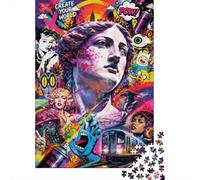 Graffiti Statue Subway Puzzle, 1000 Pièces Jeu Détente Adulte Papier Épais | 38x26cm Papier, Exercice Mental, Assemblage Précis, Amateurs D'art, Réduction Du Stress