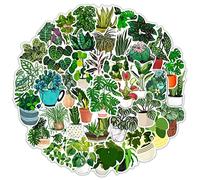 Graffiti stickers 50 pièces, griffonnage de plante verte, utilisé pour couverture d'ordinateur portable et cahier journal