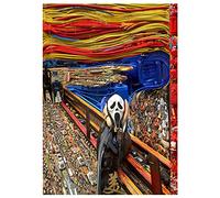 Graffiti Street Art Edvard Munch Scream Shout Toile Peinture Abstraite Célèbre Affiches et Gravures Mur Art Photo 70x90cm Sans Cadre