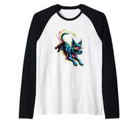 Graffiti Style Art Basenji Dog Barkless Dog Manche Raglan
