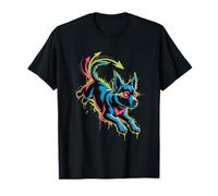 Graffiti Style Art Basenji Dog Barkless Dog T-Shirt