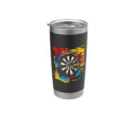 Graffiti sur la cible de fléchettes Sport de compétition Gobelet isotherme en acier inoxydable double paroi