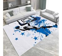 Graffiti Tapis Chambre 120 x 170 cm athlète de Basket-Ball Tapis de Zone Tapis de Salon à Poils Courts Tapis AntidéRapant Enfants Tapis Rampant Tapis de Chevet Décoration de la Maison