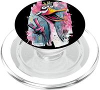 Graffiti Visage d'autruche drôle Personnage Graphique Oiseau Large PopSockets PopGrip pour MagSafe