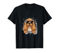 Graffiti Wall Art English Cocker Spaniel Sunglasses T-Shirt
