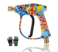Graffitis High Pressure Washer Gun, High Pressure Washer Gun with 5PCS Nozzles, 3000 PSI Max. with 1/4 inch Quick Connector, for Floor Cleaning Garden Watering (Only)