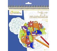 MY MANDARINE GY141C - Un carnet de coloriage Graffy pop 36 pages - Mandalas pré-découpées - À partir de 6 ans - PELE MELE MONTRES