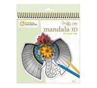 My Mandarine GY106C - Carnet de coloriage Graffy Pop 3D - 36 Mandalas prédécoupés - À partir de 6 Ans - Animaux DE LA Savane