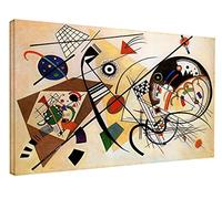 GRAFIC Cadre Kandinsky Ligne ininterrompue - KANDINSKY Unbroken Line - toile cadre impression avec ou sans cadre en bois (CADRE AVEC STRUCTURE EN BOIS, CM 90X56)
