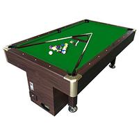 GRAFICA MA.RO S.R.L. Billard AMERICAIN 8 ft Modele Zeus 220 x 110 cm Vert Table de Pool Snooker avec Une monnayeur életronique Table de Billard