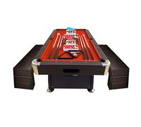 GRAFICA MA.RO S.R.L. Billard AMERICAIN 8FT Vintage Rouge Snooker Table DE Billard + BANCS A CONTENEURS