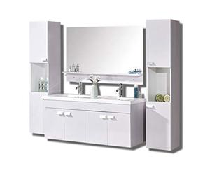 GRAFICA MA.RO S.R.L. Meuble Salle DE Bain ModELE White Elegance 120 cm Blanc Vasque Luxe LAVABO