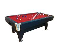 GRAFICA MA.RO S.R.L. Table de Billard 7 ft Modele Red Devil avec Accessoires - Neuf Billard Américan Jeu DE Billard Tapis Rouge