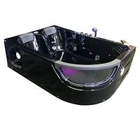 GRAFICA MA.RO SRL BAIGNOIRE BALNEO BAIN Model Pegaso 180 x 120 cm ANGLE TOURBILLON MASSANTE SPA 2 PERSONNES CHROMOTHERAPIE, Alcôve