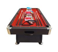 GRAFICA MA.RO SRL Billard AMERICAIN 250cm 8ft Mesure 220 x 110 cm Modele Vintage Red Table de Pool Snooker Meuble Salon Table de Billard Neuf