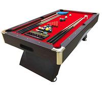 GRAFICA MA.RO SRL Billard AMERICAIN 7ft Mesure 188 cm x 96 cm Modele Napoleone Full Optional Rouge Neuf Table de Pool Snooker Table de Billard Meuble Salon