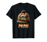 Grafico Chullo Peruano Machu Pichu Multicolore T-Shirt