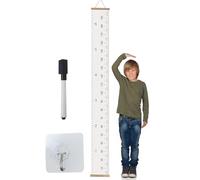 Gráfico De Crecimiento De Los Niños - Gráfico De Medición De Altura Y Decoración Para Niños - Tabla De Medidas De Altura Del Marco De Madera, Tabla De Altura De Crecimiento Extraíble De Lienzo Para Pa