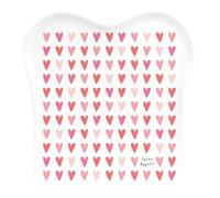 Grafik-Werkstatt Assiette à toast, avec inscription, porcelaine, cœurs, blanc