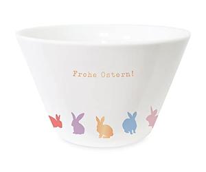 Grafik-Werkstatt Bol à céréales de Pâques avec 100% or véritable en porcelaine | (volume) | Motif Joyeuses Pâques, blanc