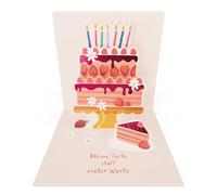 Grafik-Werkstatt | Mini carte pop-up mignonne | tridimensionnelle | anniversaire | petit gâteau