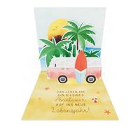 Grafik-Werkstatt Mini carte pop-up Pretty - Tridimensionnelle - Anniversaire - Aventure