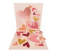 Grafik-Werkstatt Mini carte pop-up Pretty - Tridimensionnelle - Anniversaire - Cœurs