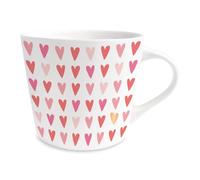 Grafik-Werkstatt Tasse à café 100% or véritable - Tasse en porcelaine - 420 ml - Cœurs
