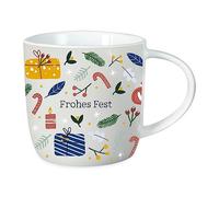 Grafik-Werkstatt Tasse à café avec inscription en allemand 300 ml | Tasse en porcelaine de Noël | Frohes Fest