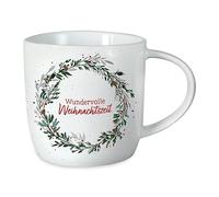 Grafik-Werkstatt Tasse à café avec inscription en allemand 300 ml | Tasse en porcelaine de Noël | Merveilleux Noël