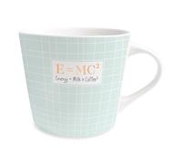 Grafik-Werkstatt Tasse à café en porcelaine avec or véritable - 420 ml - E = MC²