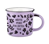 Grafik-Werkstatt Tasse à café vintage | Tasse en céramique à offrir | 400 ml | Aujourd'hui sera une bonne journée