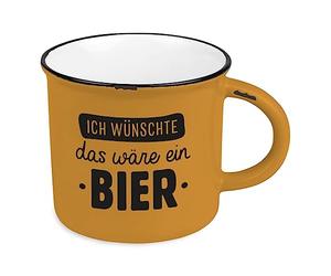 Grafik-Werkstatt Tasse à café vintage | Tasse en céramique à offrir | 400 ml | Ich wünschte das wäre ein Bier