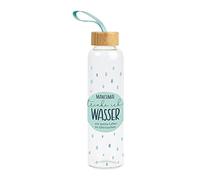 Grafik-Werkstatt Unisexe - Gourde en verre pour adulte avec inscription amusante | Dragonne | 550 ml | Eau bleue, petite taille