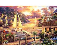 Grafika - Chuck Pinson, Catching Dreams - Puzzle 1500 Pièces - Bateaux à Voile Traditionnel, Paysage de Bord de Mer - Puzzle Adulte - Fabriqué en France