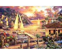 Grafika - Chuck Pinson, Catching Dreams - Puzzle 1500 Pièces - Bateaux à Voile Traditionnel, Paysage de Bord de Mer - Puzzle Adulte - Fabriqué en France