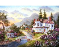 Grafika - Dennis Lewan, Angels of The Evening - Puzzle 1000 Pièces - Paysage Bucolique au Crépuscule - Puzzle Adulte - Fabriqué en France