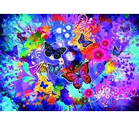 Grafika - Fleurs et Papillons, Puzzle 1500 Pièces - Nature & Forêt - Représentation Contemporaine Colorée - Puzzle Adulte - Fabriqué en France