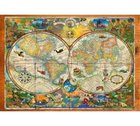 Grafika - Garry Walton, Carte des Créatures de la Terre - Puzzle Adulte 1000 Pièces - Fabriqué en France