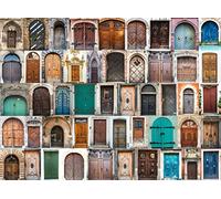 Grafika - Portes - Puzzle 2000 Pièces - Collage de Portes de Styles Traditionnels - Puzzle Adulte - Fabriqué en France