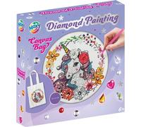 GRAFIX Peinture au diamant Sac en toile Licorne 25x31 cm