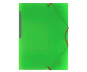 Grafoplás 04801221-carpeta de plastique avec Elastiques et 3 Rabats, vert, format a4