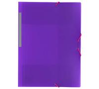 Grafoplás 04801235-carpeta à élastiques 3 rabats et élastiques, couleur violet, taille A4