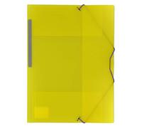 Grafoplás 04801260- Classeur en plastique avec Elastiques et 3 Rabats, jaune, format DIN A4