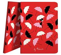 Grafoplás 1332176 Collection Nina and Other Little Things Chemises de 30 pochettes transparentes, couvertures en polypropylène mat, modèle Umbrellas, A4