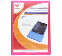 Grafoplás 1471554 Classeur de 30 pochettes avec couverture personnalisable, format folio, couleur rose fuchsia, polypls translucide