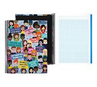 Grafoplás 16502647 Cahier quadrillé 5 x 5 A4 Couverture rigide 5 bandes Couleur Move On Collection Revolution Certifié FSC