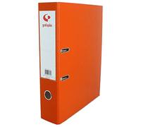 Grafoplás 27279552. Lot de 12 classeurs à levier, format folio, anneaux 65 mm, orange, doublure polypropylène, œillet sur le dos, série Graphcolor