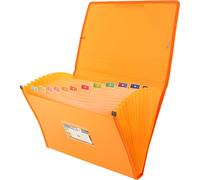 Grafoplás 2963455 Classeur en accordéon, Mandarine, 13 positions, taille folio, polypropylène, Like
